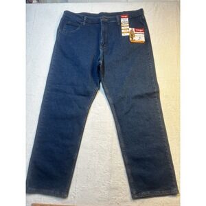 NWT Wrangler‎ Five Star Heritage Men's Jeans Relaxed Fit Low Stretch 38x30 Blue